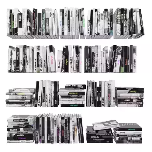 Books 150 pieces 2-6-3 Low-poly 3D model