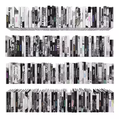 Books 150 pieces 2-7-2 Low-poly 3D model