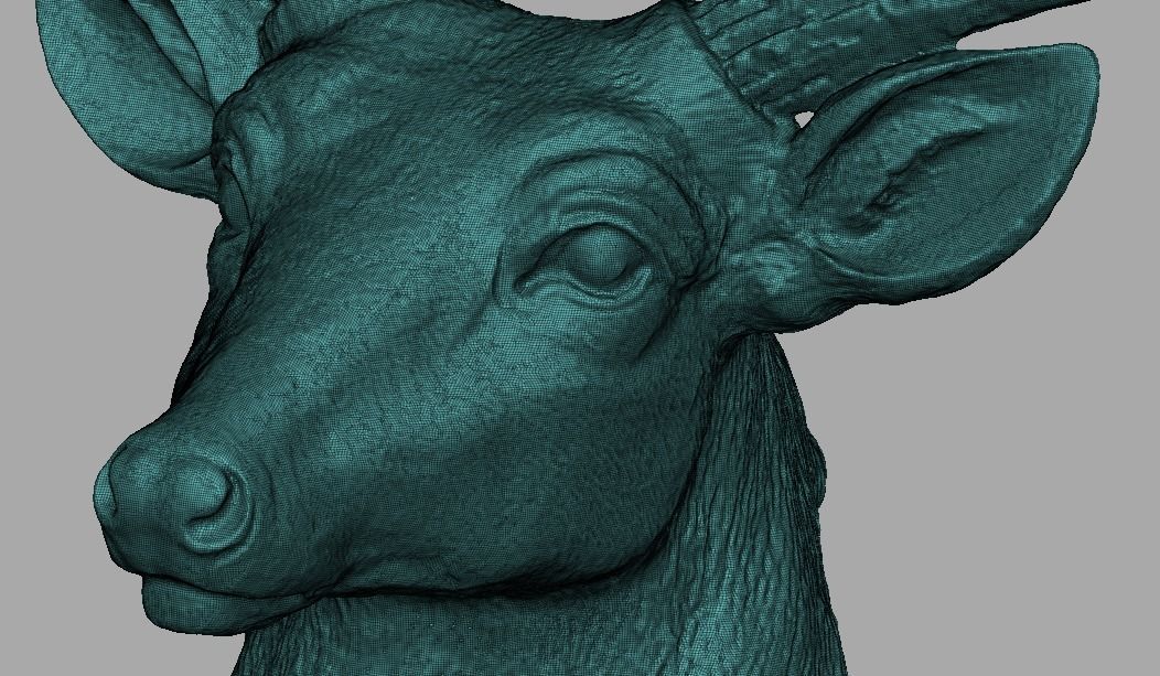 deer head skulpture 3D print model_30