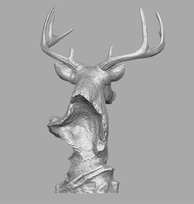 deer head skulpture 3D print model_13