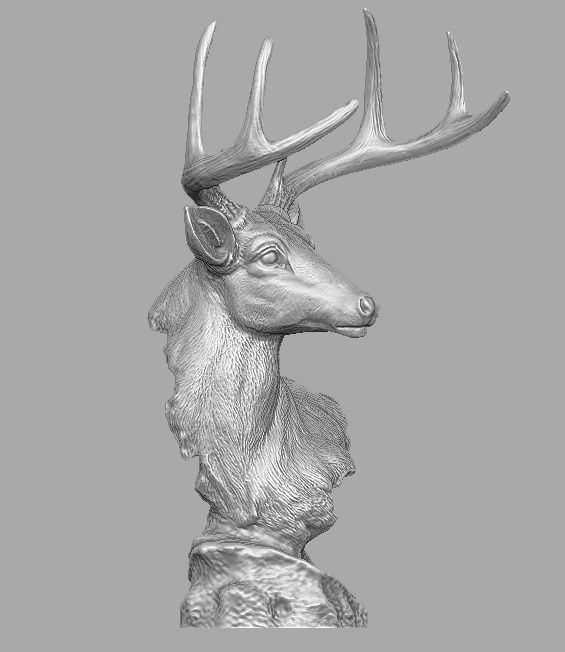 deer head skulpture 3D print model_19