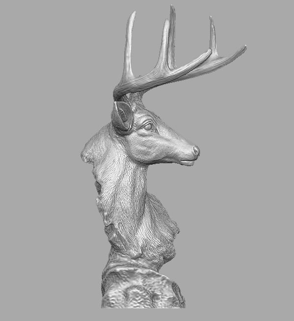 deer head skulpture 3D print model_18