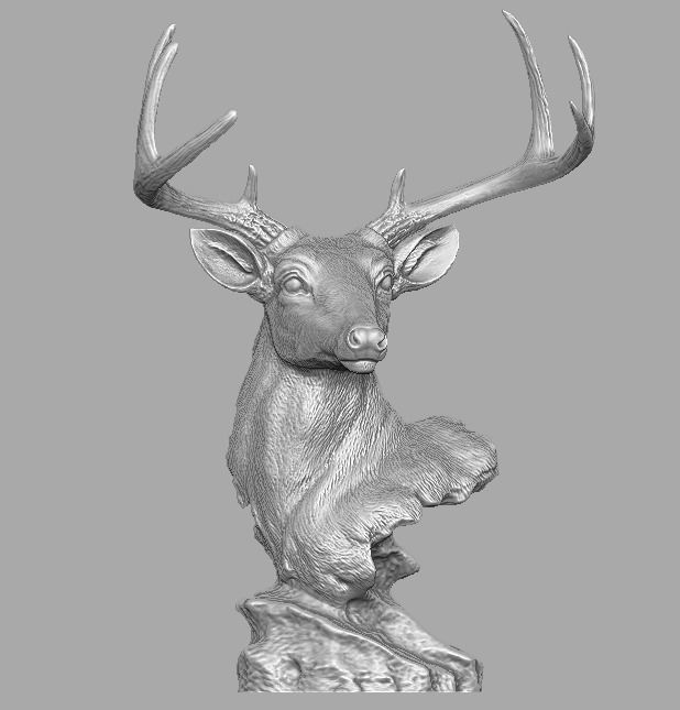 deer head skulpture 3D print model_22
