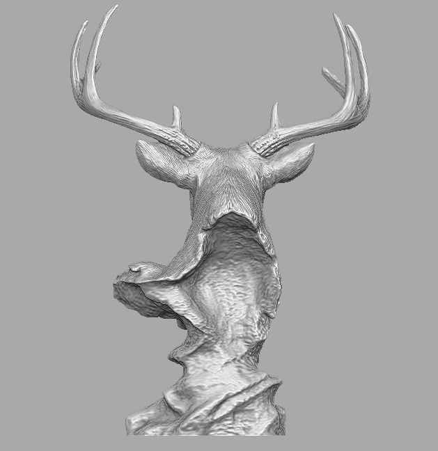 deer head skulpture 3D print model_11