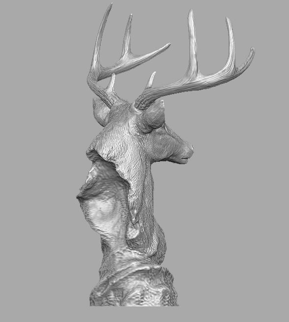deer head skulpture 3D print model_15
