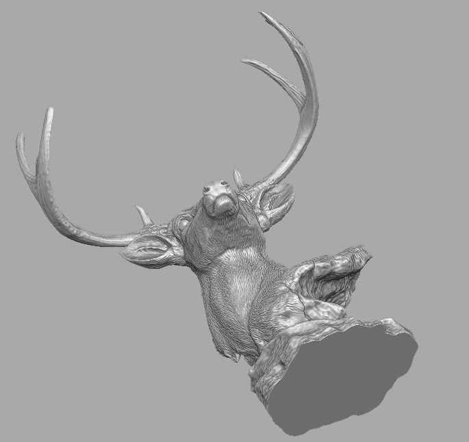 deer head skulpture 3D print model_27