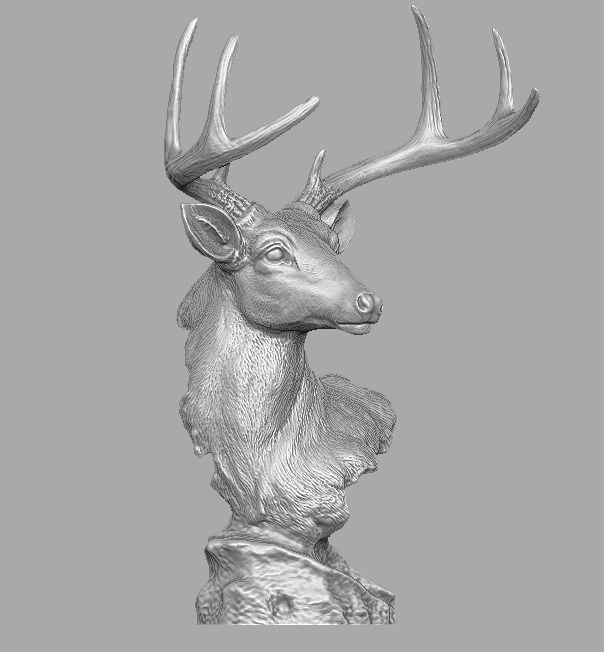 deer head skulpture 3D print model_20