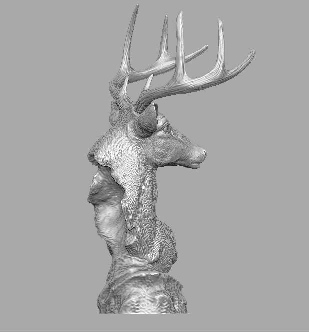 deer head skulpture 3D print model_16