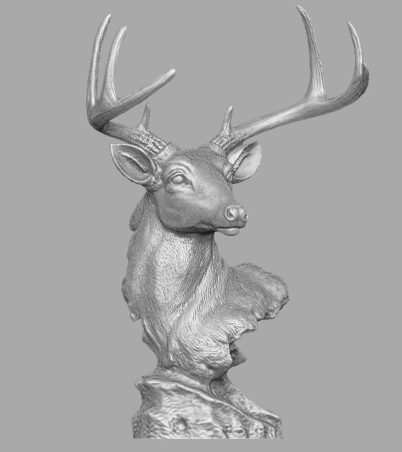 deer head skulpture 3D print model_21