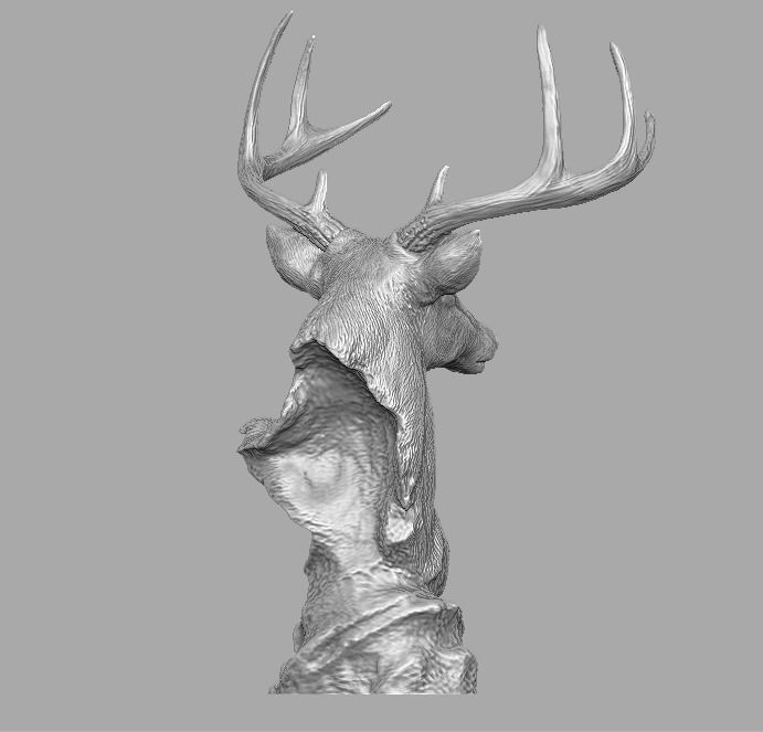deer head skulpture 3D print model_14