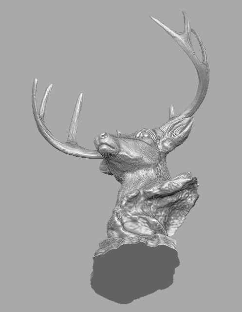 deer head skulpture 3D print model_26