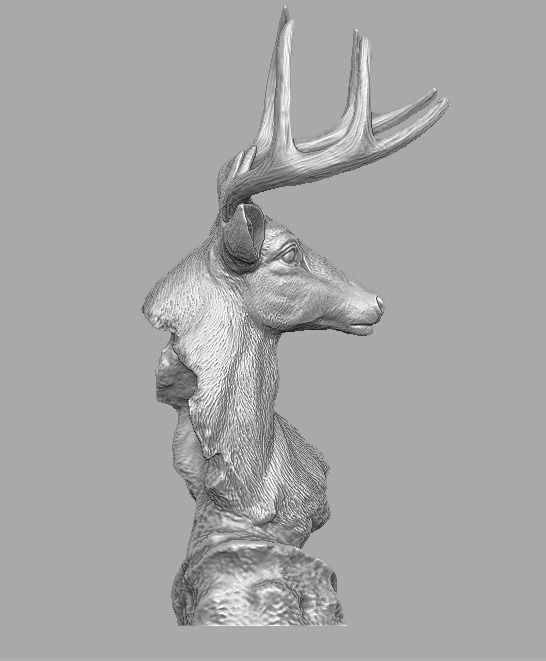 deer head skulpture 3D print model_17
