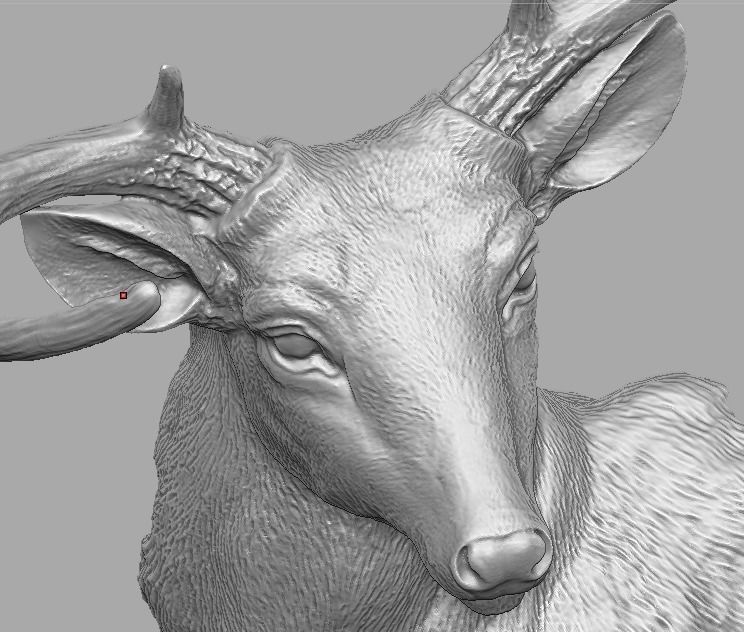 deer head skulpture 3D print model_24