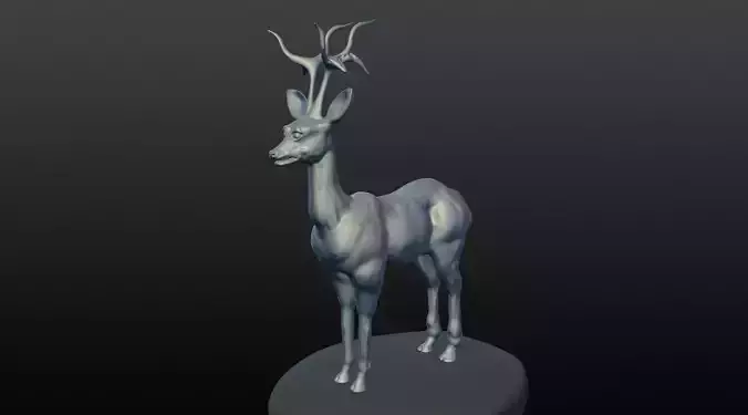 deer sculpted