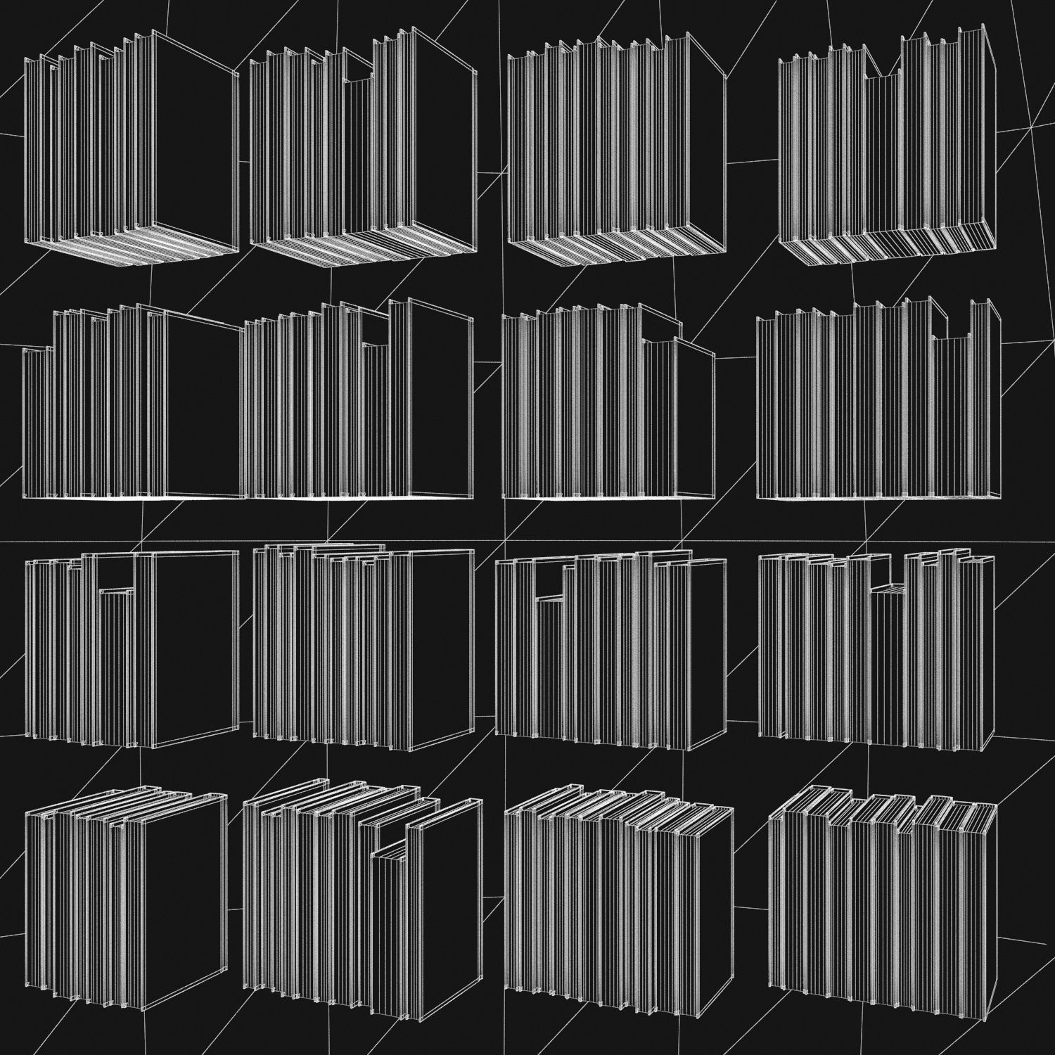 Books 150 pieces 2-9-1 Low-poly 3D model_31