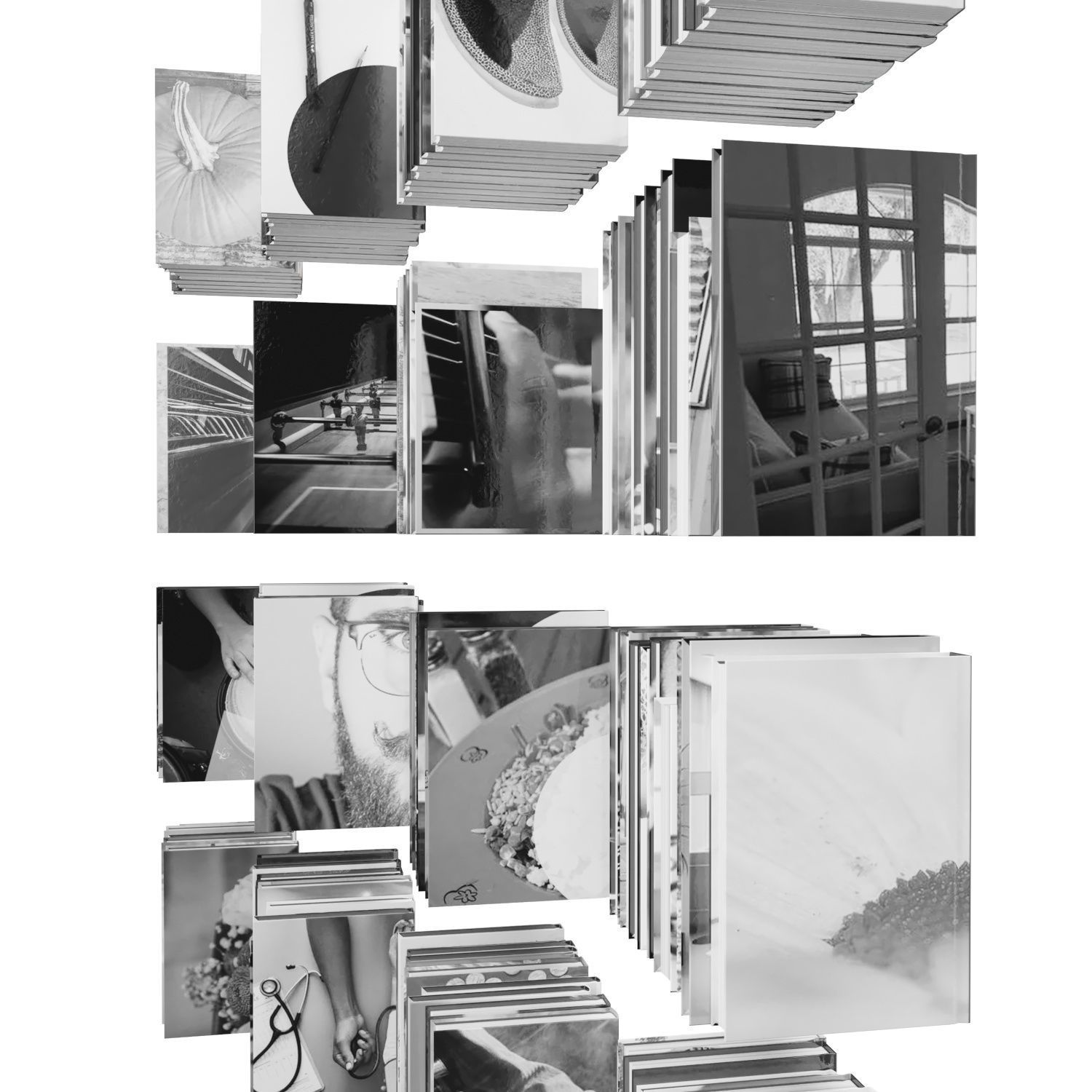 Books 150 pieces 2-9-1 Low-poly 3D model_13