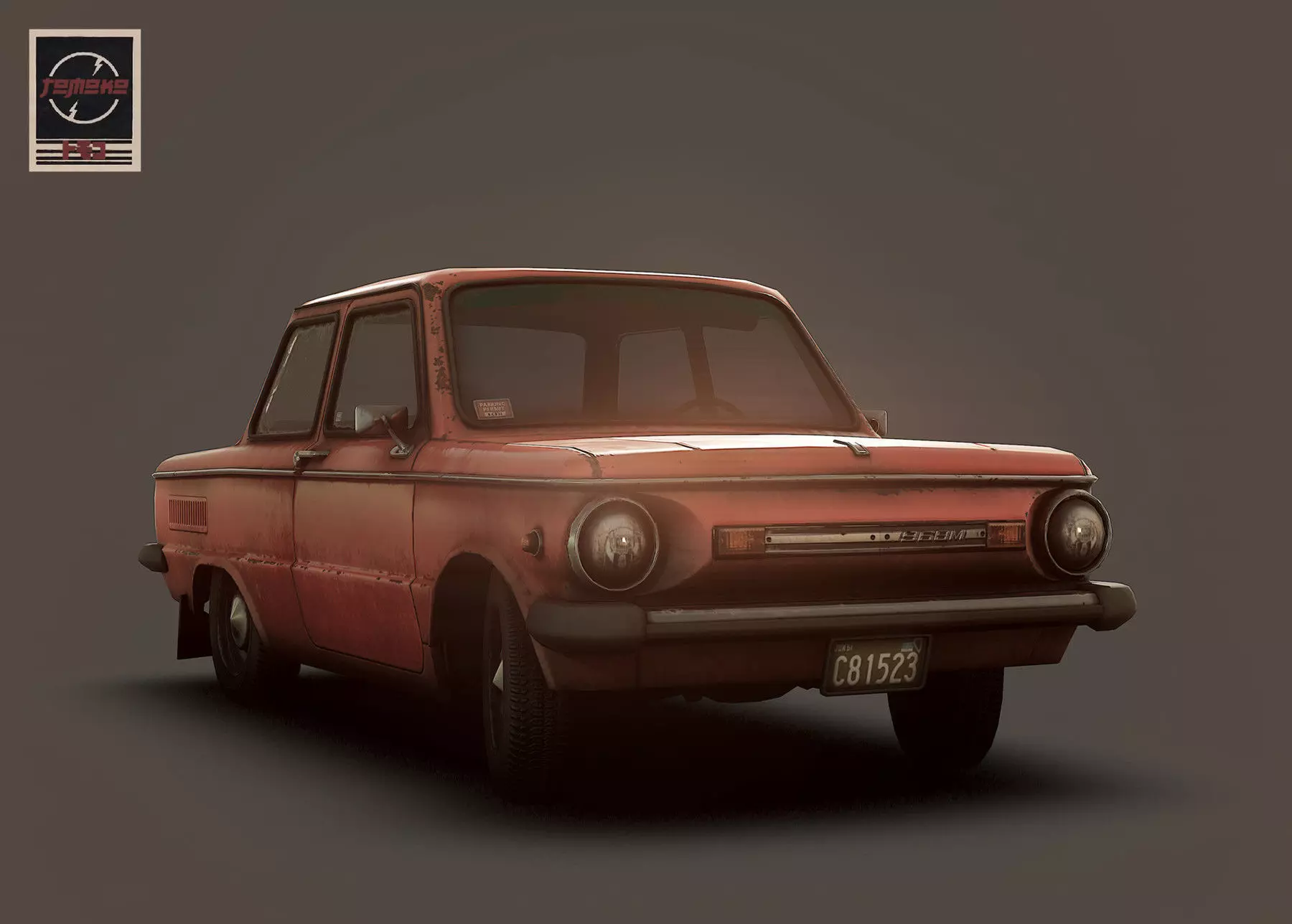 1980 ZAZ Zaporozhec 968M Low-poly 3D model_0