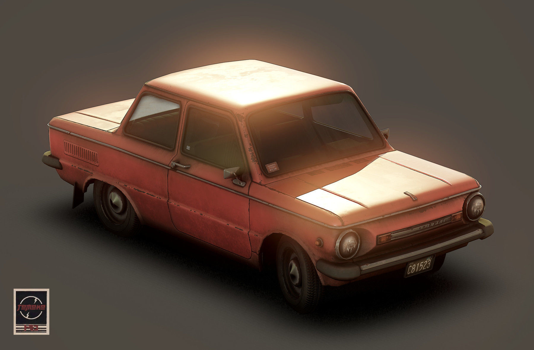 1980 ZAZ Zaporozhec 968M Low-poly 3D model_1