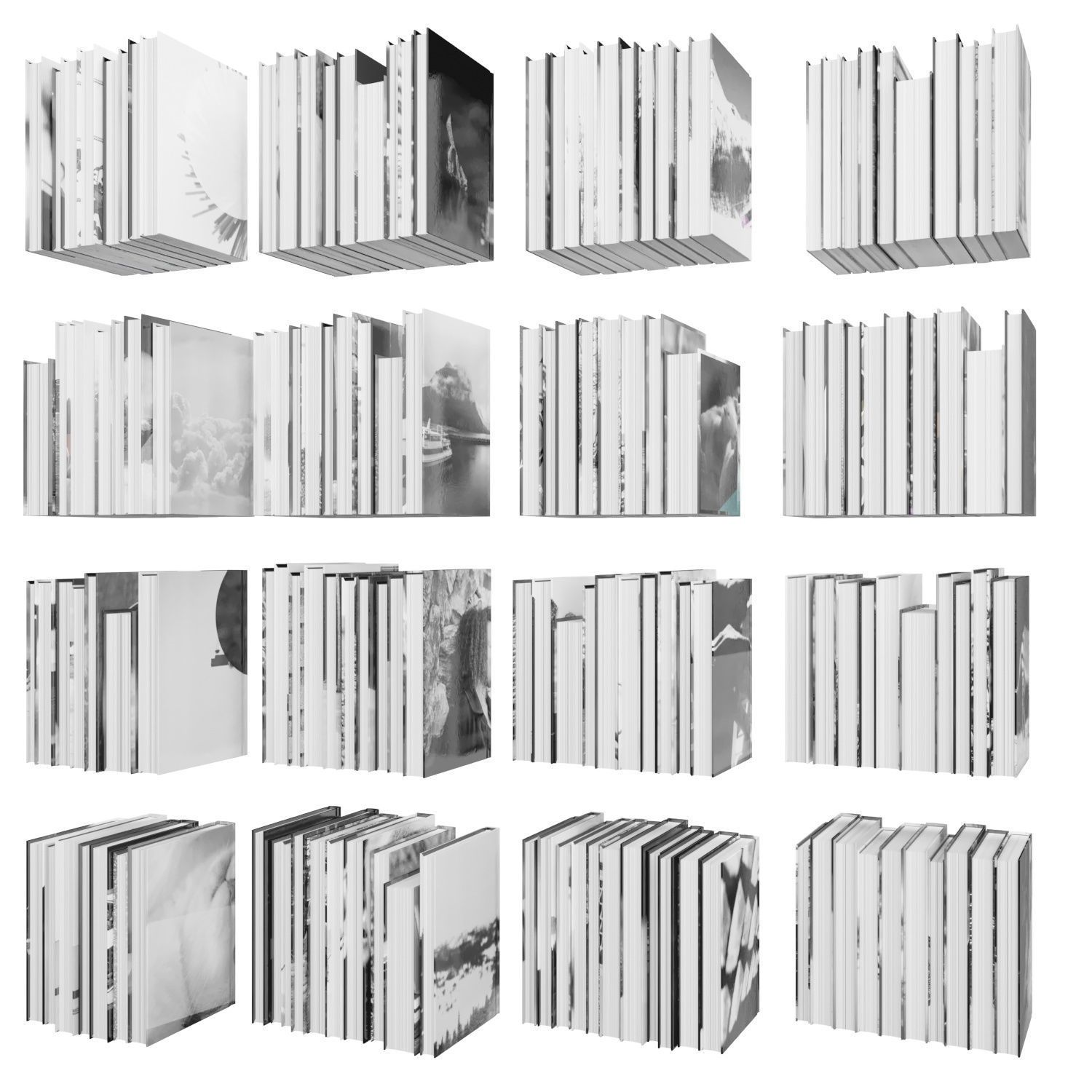 Books 150 pieces 2-9-3 Low-poly 3D model_15