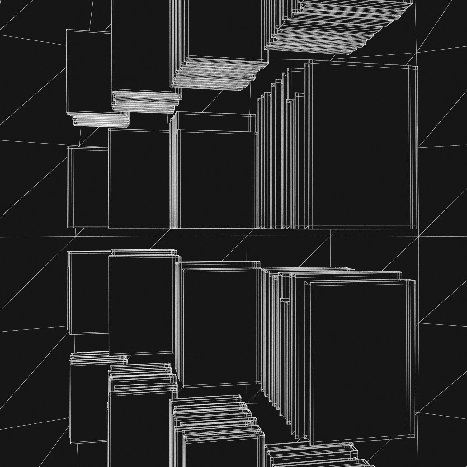 Books 150 pieces 2-9-3 Low-poly 3D model_30