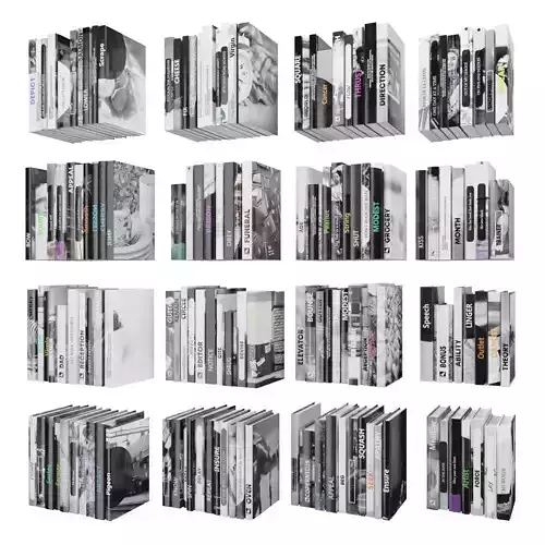 Books 150 pieces 2-9-3 Low-poly 3D model