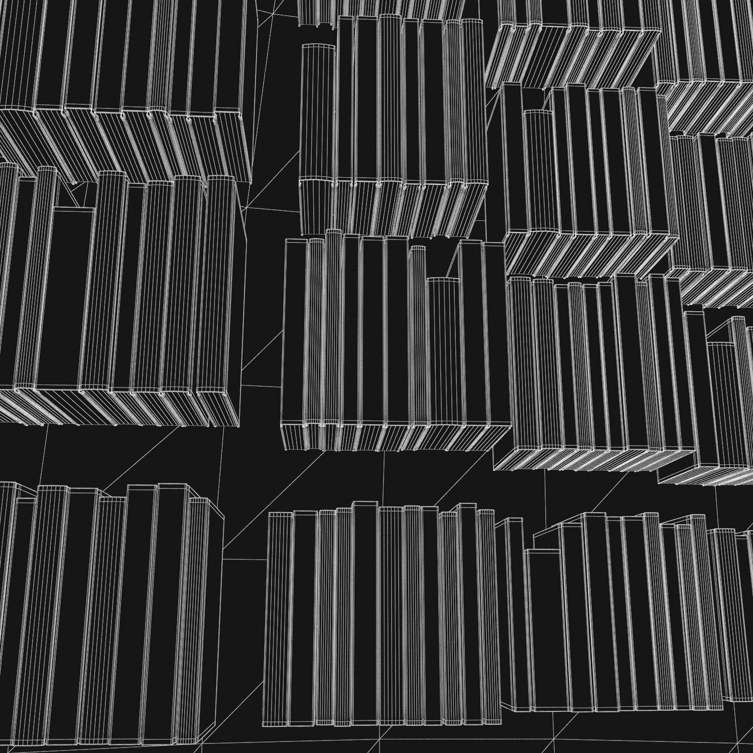 Books 150 pieces 2-9-3 Low-poly 3D model_32