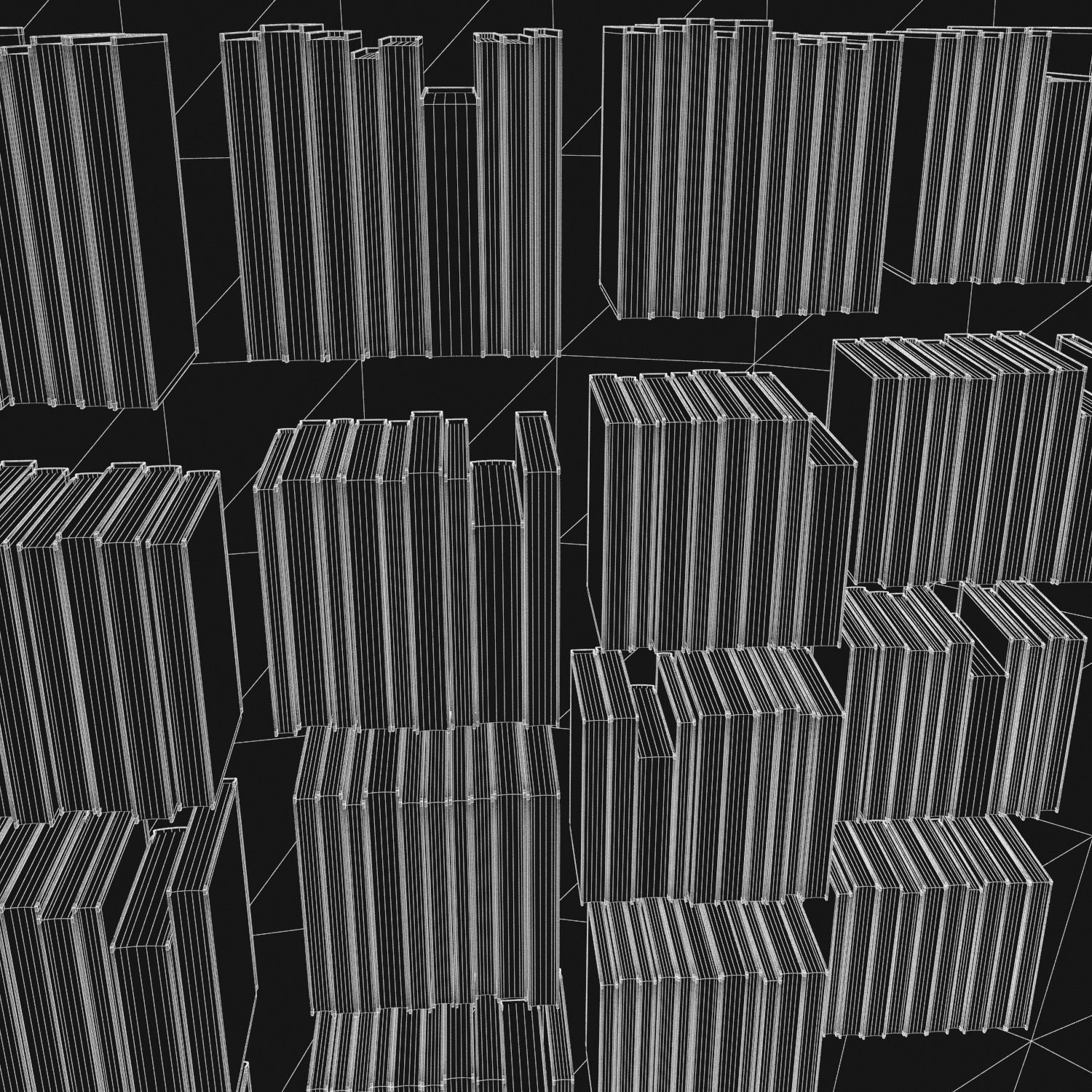 Books 150 pieces 2-9-5 Low-poly 3D model_28