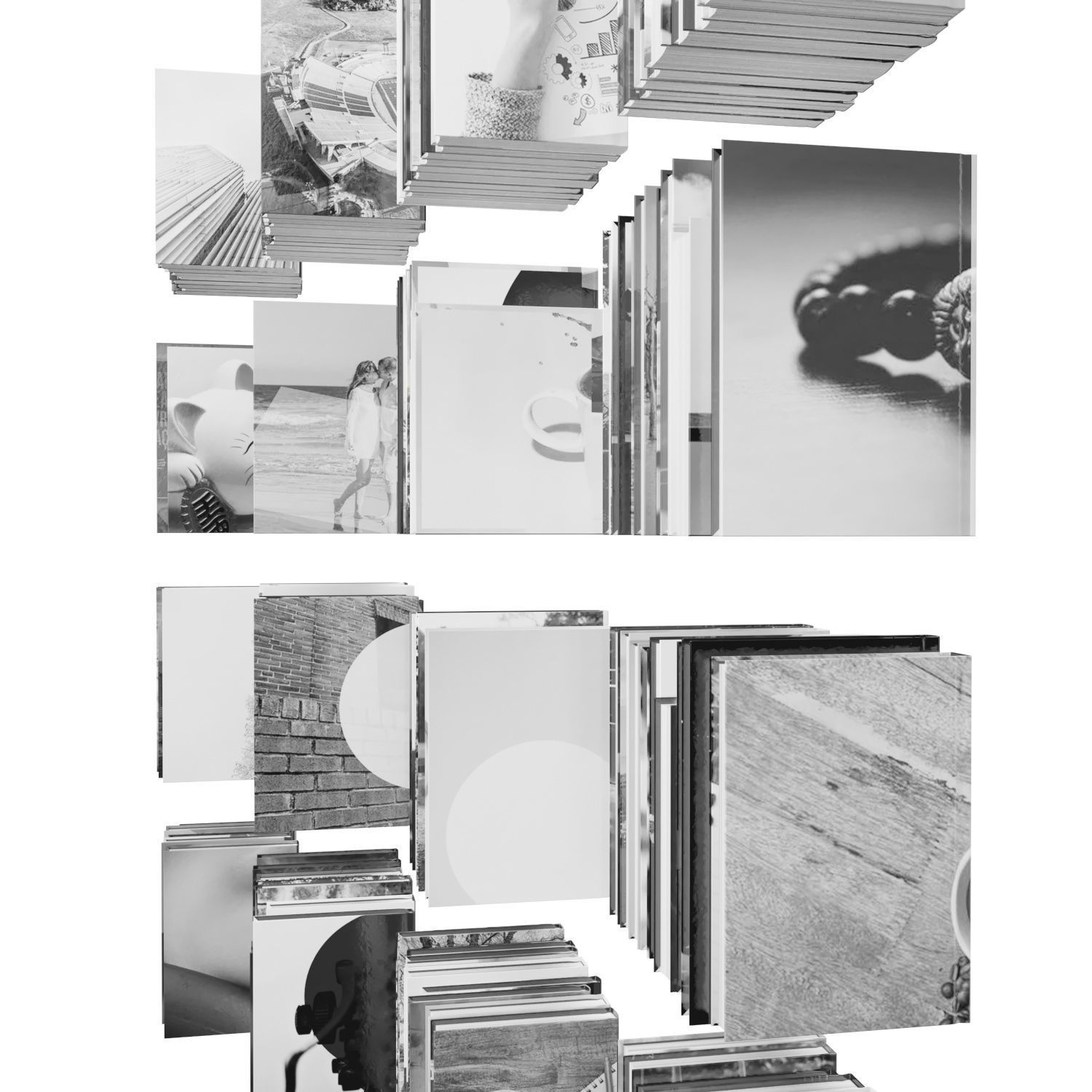 Books 150 pieces 2-9-5 Low-poly 3D model_13