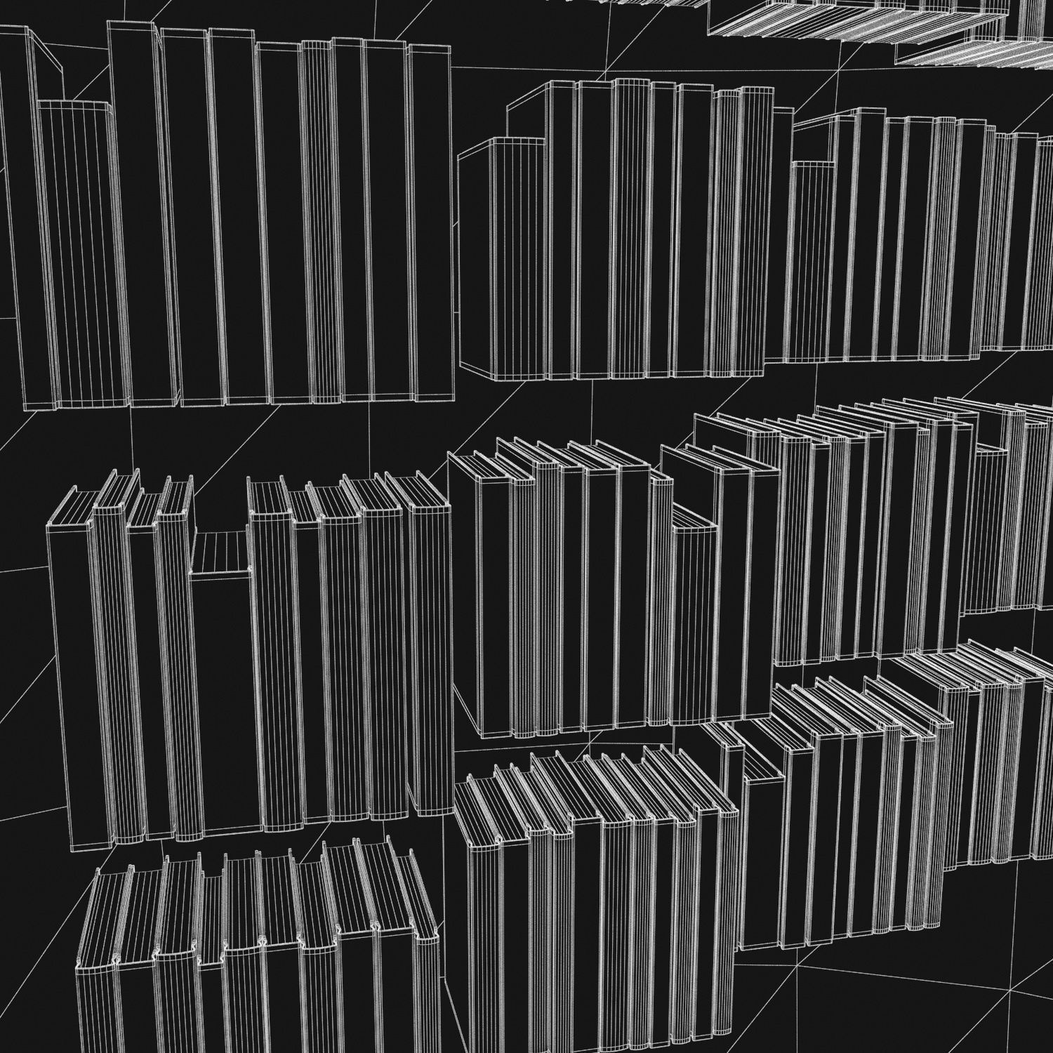 Books 150 pieces 2-9-5 Low-poly 3D model_33