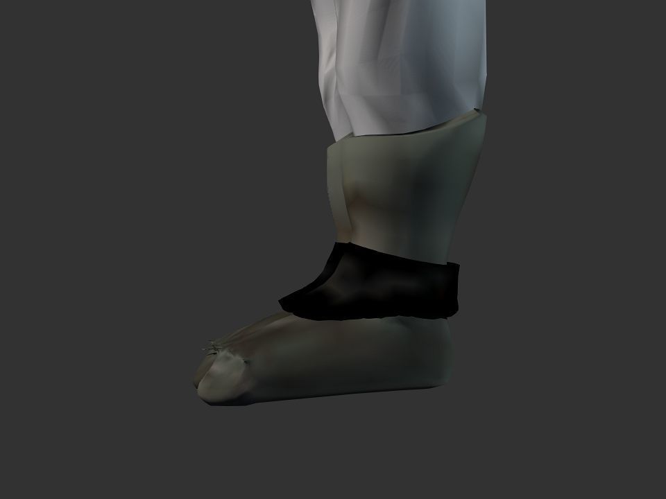 Thick coat snow tribe hunter Low-poly 3D model_12