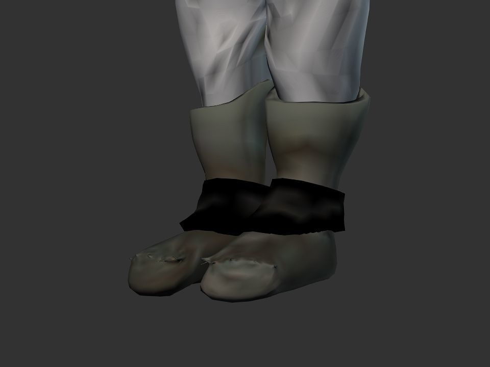 Thick coat snow tribe hunter Low-poly 3D model_18