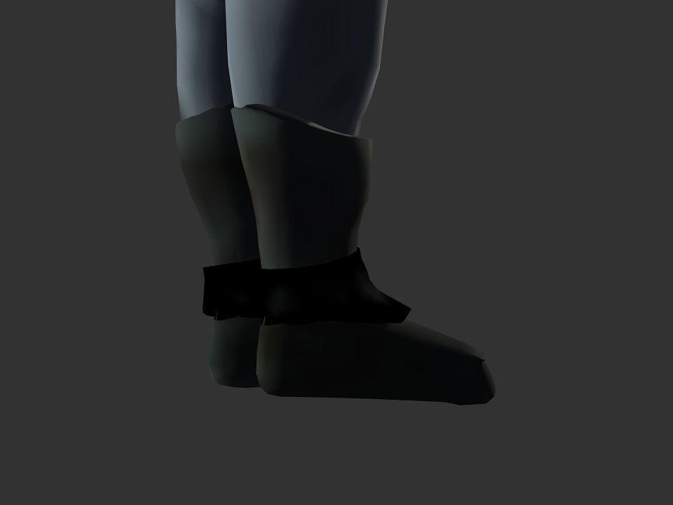 Thick coat snow tribe hunter Low-poly 3D model_16