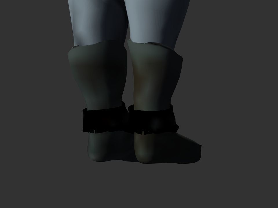 Thick coat snow tribe hunter Low-poly 3D model_15