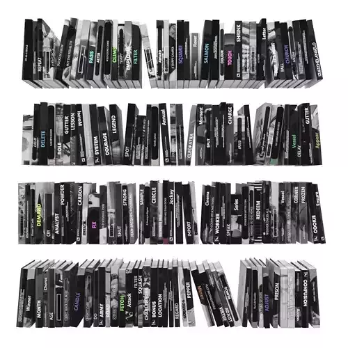 Books 150 pieces 3-2-2 Low-poly 3D model