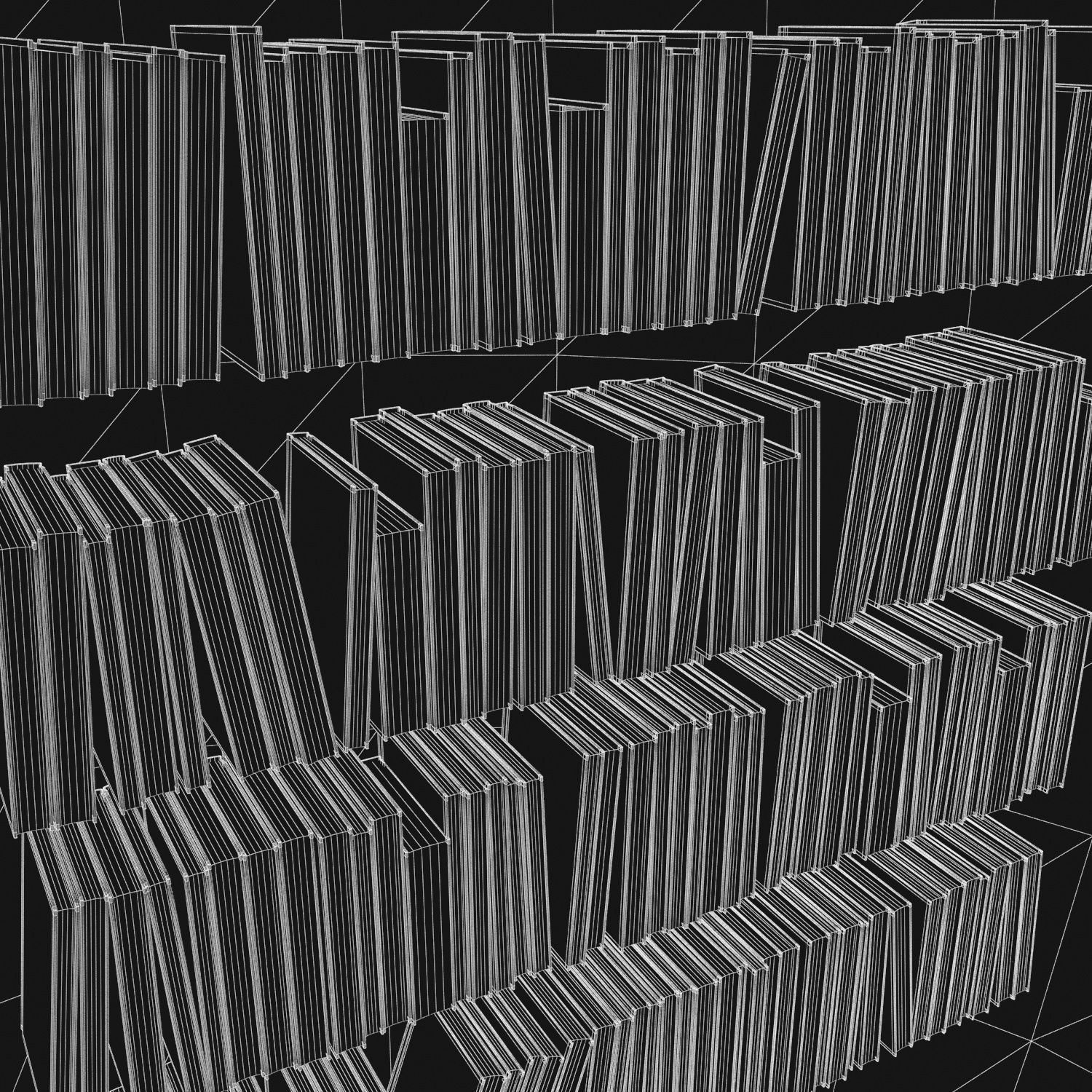 Books 150 pieces 3-2-2 Low-poly 3D model_28