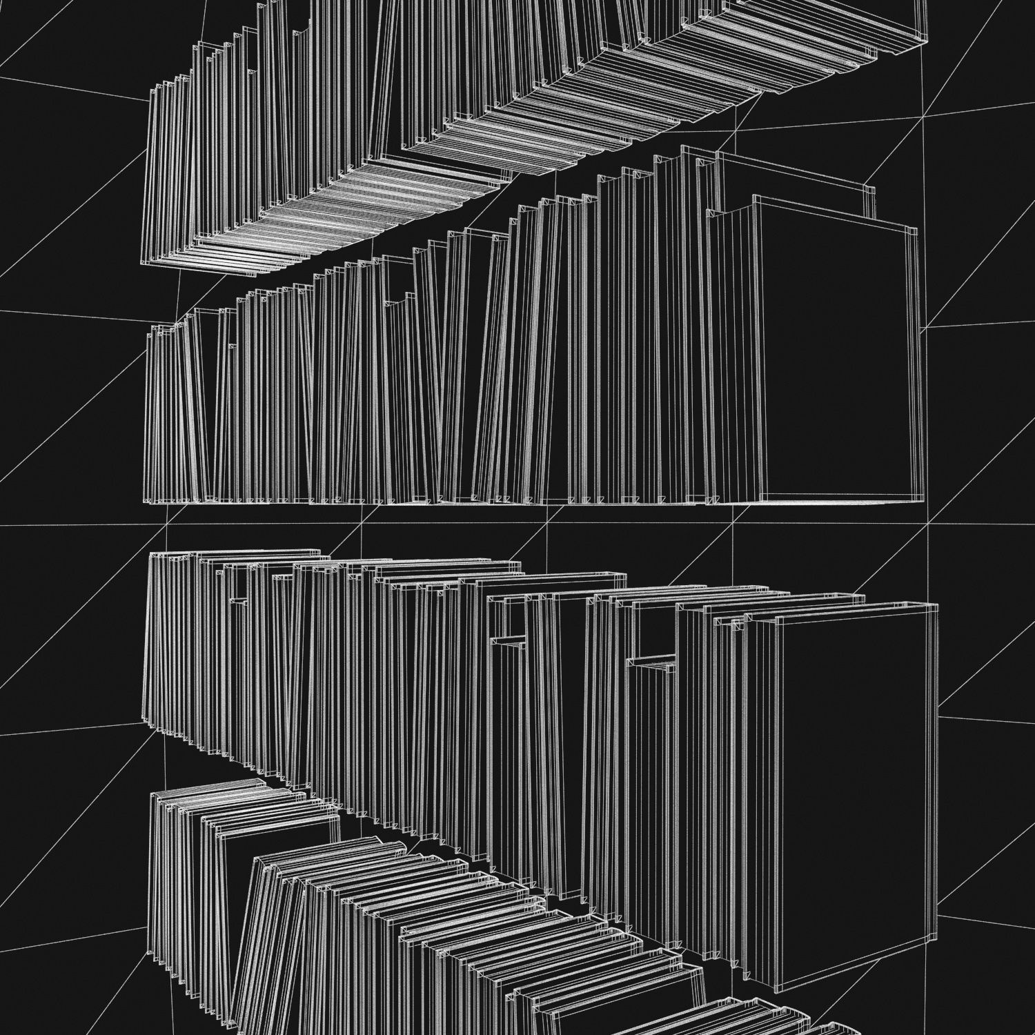 Books 150 pieces 3-2-3 Low-poly 3D model_30