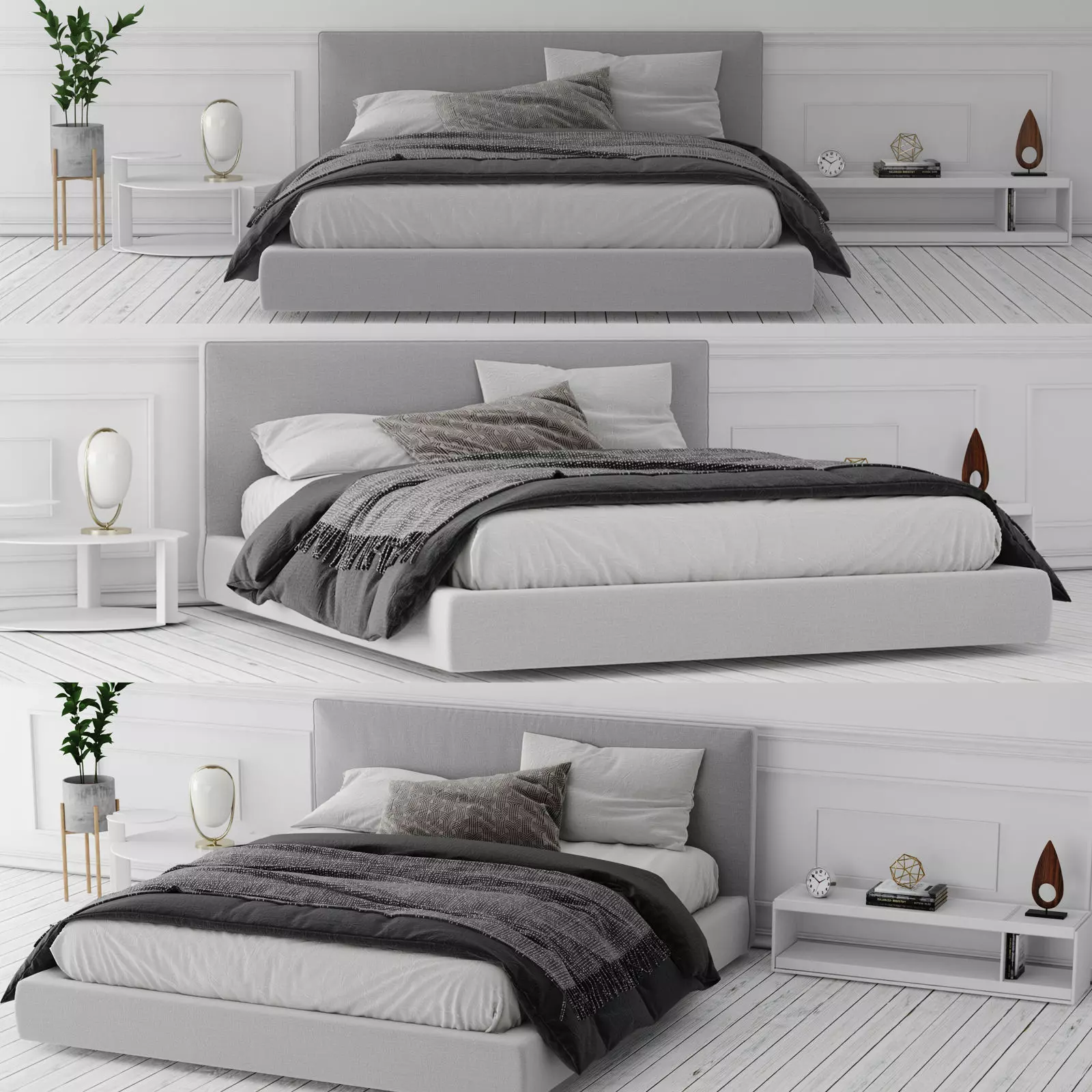 Richard Bed BeB Italia 3D model