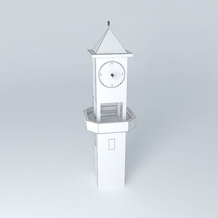 Ashdod Clock Tower Free 3D model_3