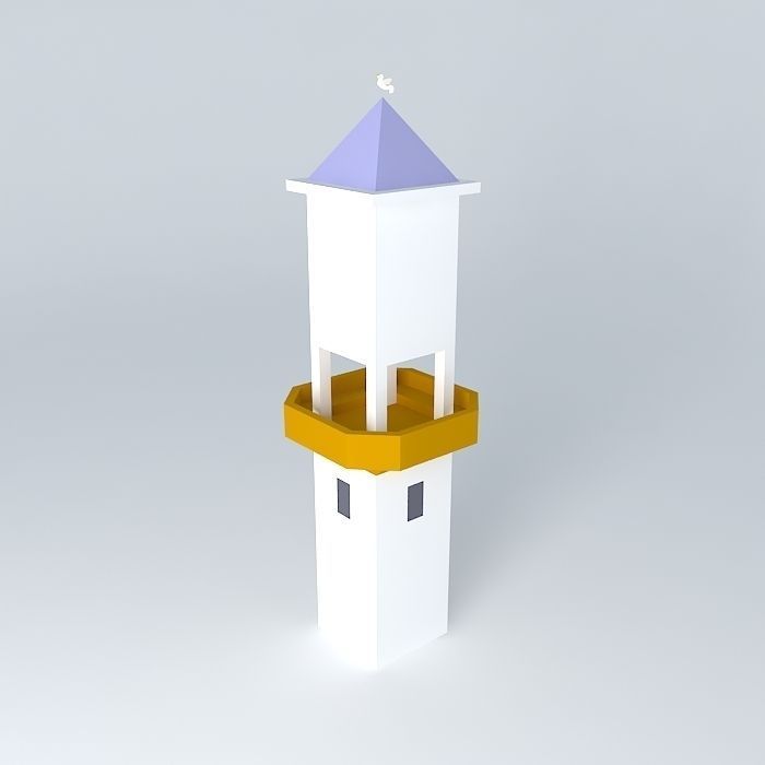 Ashdod Clock Tower Free 3D model_1