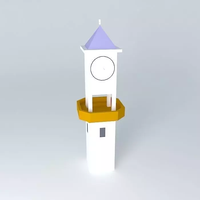 Ashdod Clock Tower Free 3D model_0