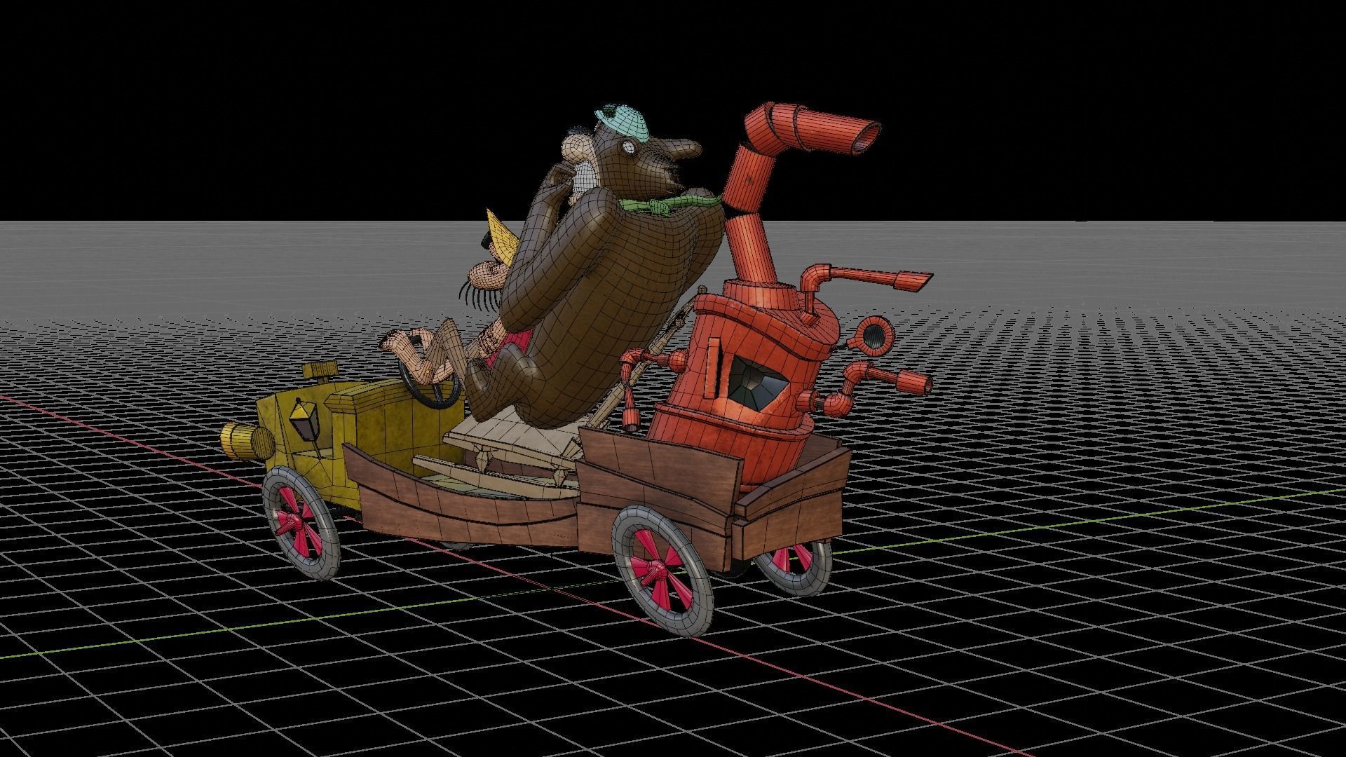 Lazy Luke and Blubber Bear 3D model_8