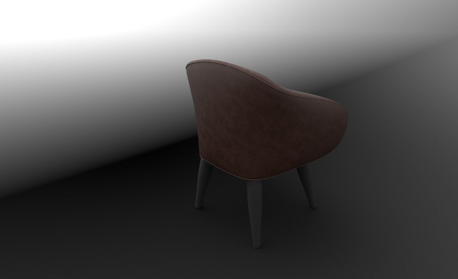 Occasional Chair Low-poly 3D model_3
