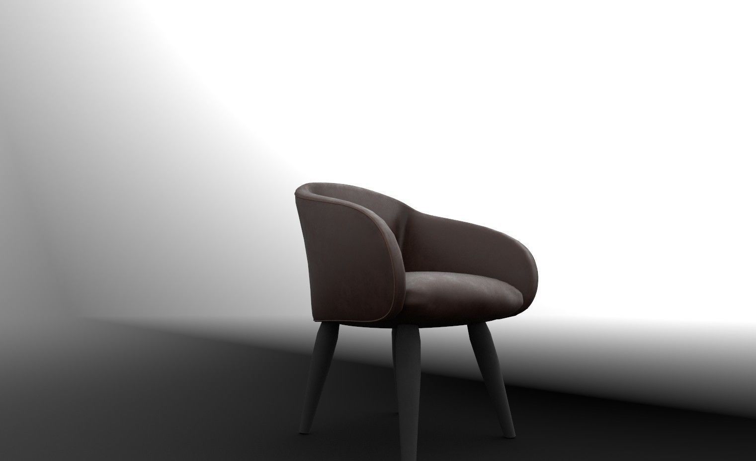 Occasional Chair Low-poly 3D model_2