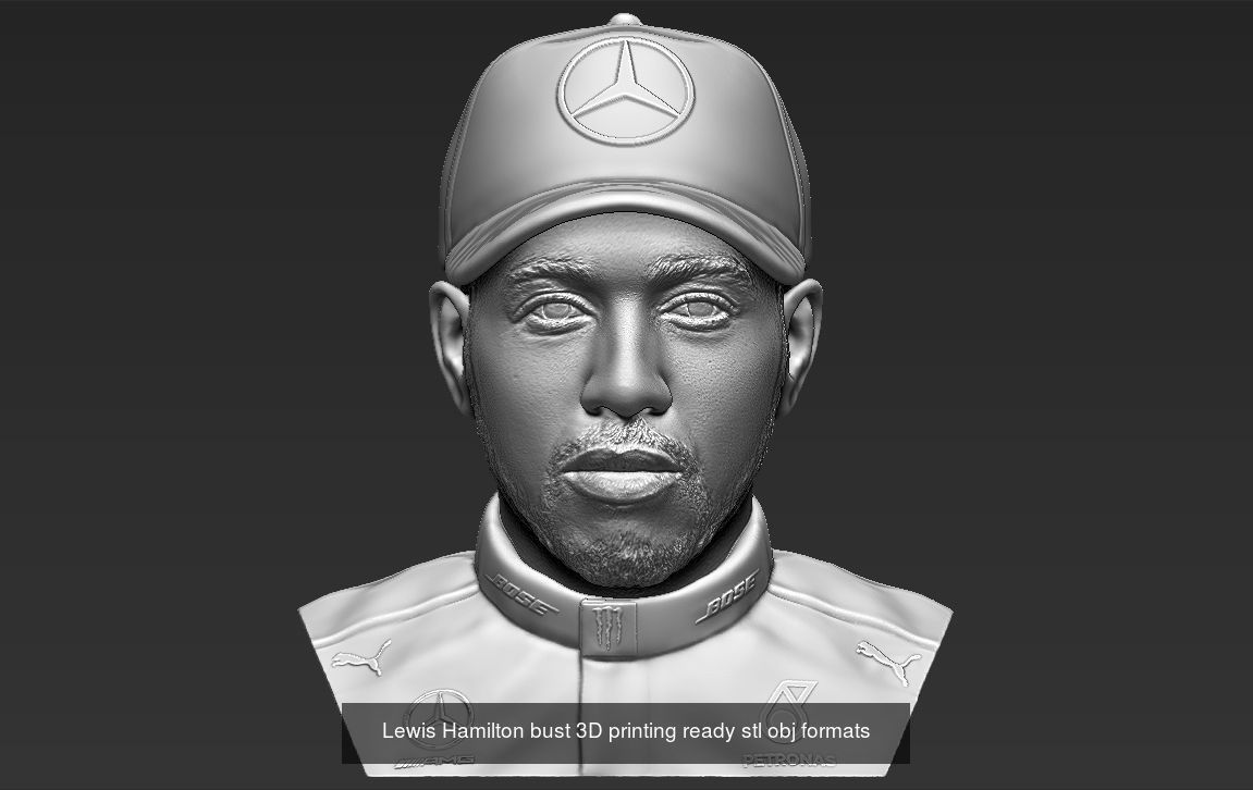 Michael Schumacher Lewis Hamilton busts for 3D printing 3D Model Collection_2