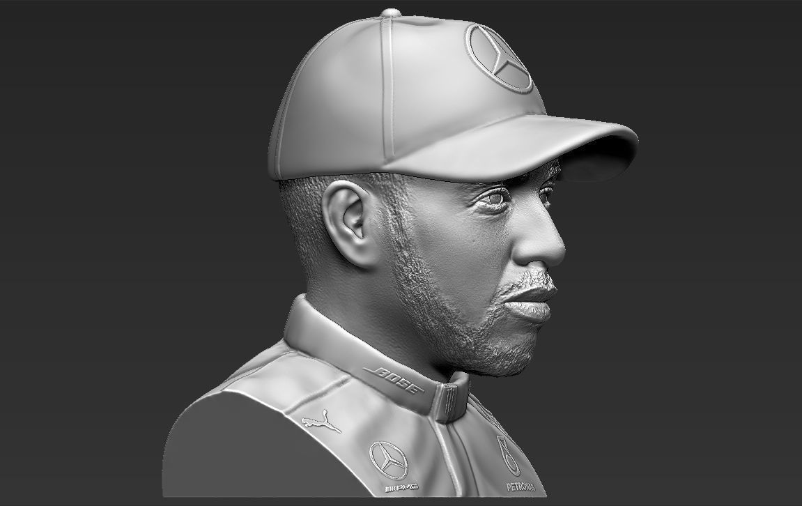 Michael Schumacher Lewis Hamilton busts for 3D printing 3D Model Collection_7