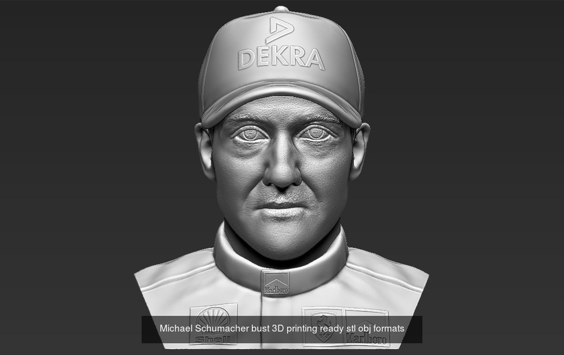 Michael Schumacher Lewis Hamilton busts for 3D printing 3D Model Collection_3