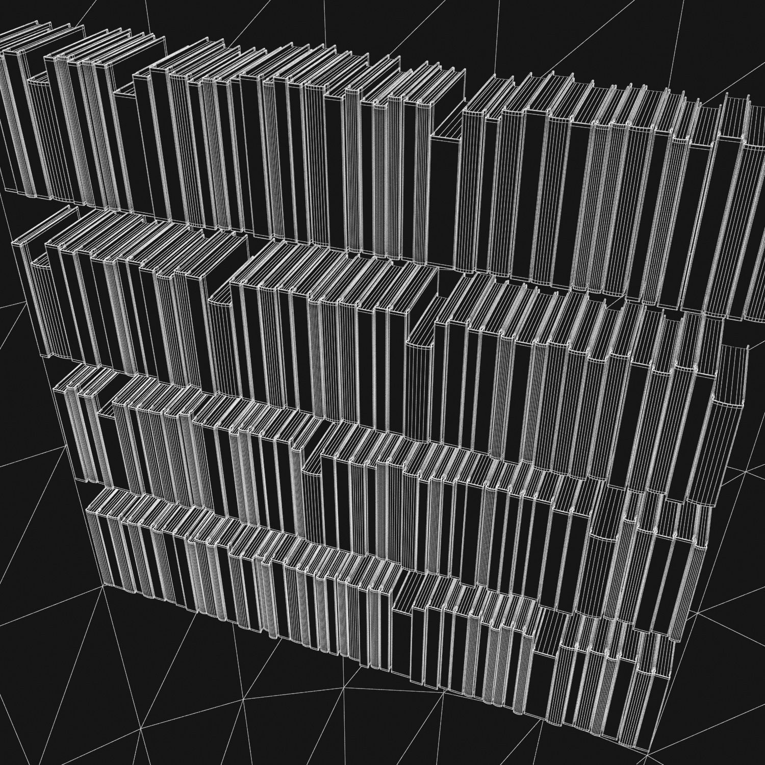 Books 150 pieces 3-7-1 Low-poly 3D model_27
