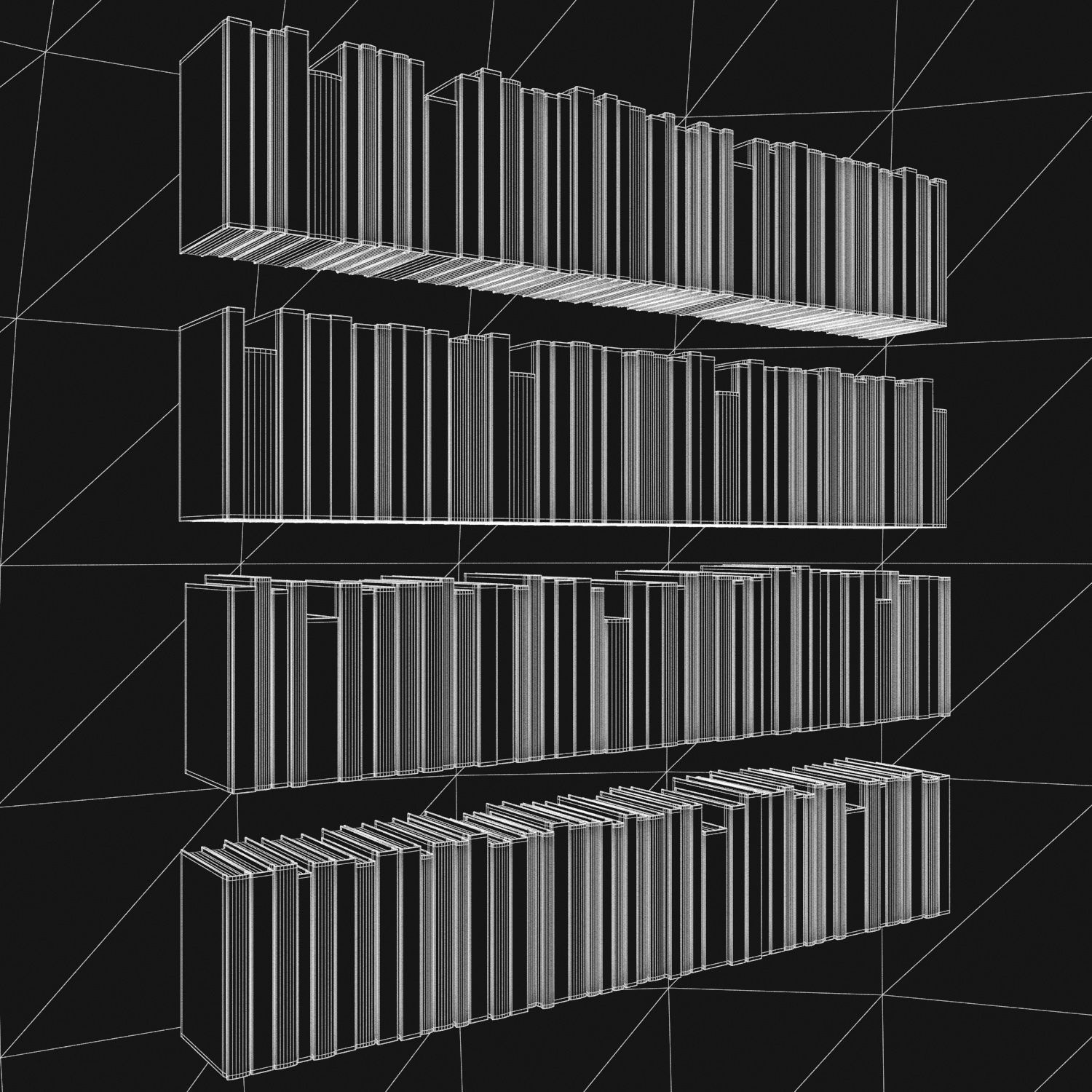Books 150 pieces 3-7-1 Low-poly 3D model_25