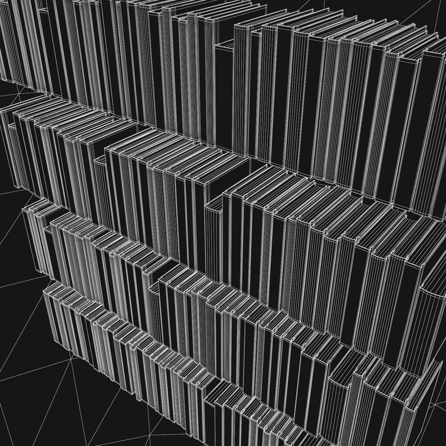 Books 150 pieces 3-7-1 Low-poly 3D model_34