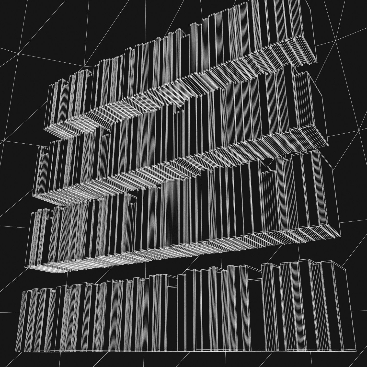 Books 150 pieces 3-7-1 Low-poly 3D model_26